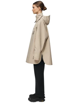 Blæst Voss Poncho Beige Jakke Beige