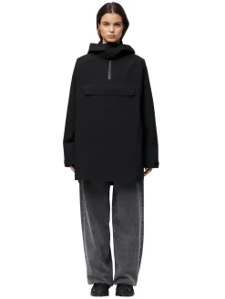 Blæst Voss Poncho Black Jakke Sort