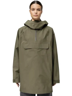 Blæst Voss Poncho Grape Leaf Jakke Oliven