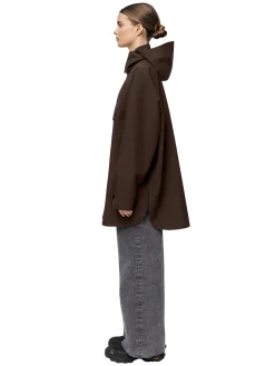 Blæst Voss Poncho Java Jakke Mørkebrun