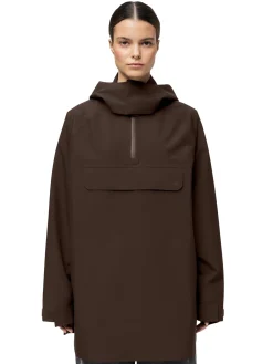 Blæst Voss Poncho Java Jakke Mørkebrun