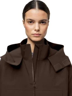 Blæst Voss Poncho Java Jakke Mørkebrun