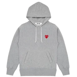 Comme des Garcons Play Ladies Hooded Sweatshirt Genser Grå