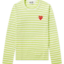 Comme des Garcons Play Ladies T-shirt Long Sleeve Genser Lysegrønn