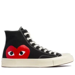 Comme des Garcons Play x Converse CDG BIG HEART HI TOP Black Sko Sort