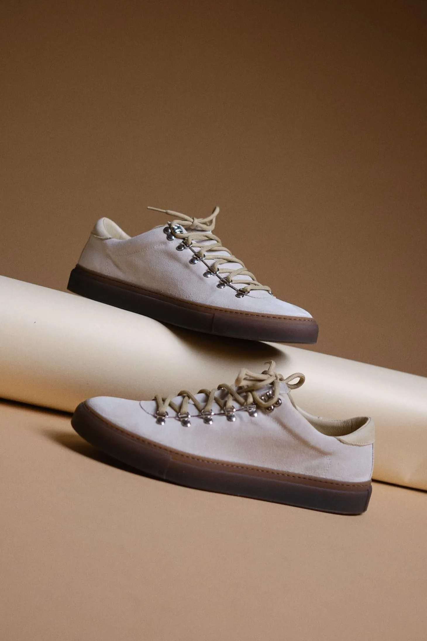 Diemme Marostica Low Almond Granita Suede Sko Off-White