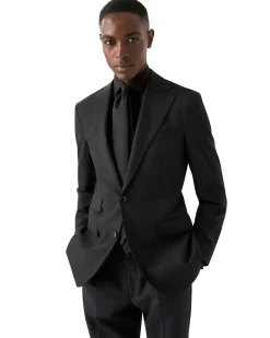 Eton 3000 Slim Black Signature Twill Shirt Skjorte Sort