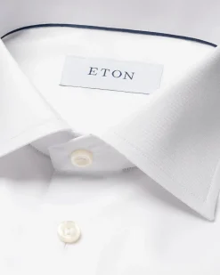 Eton 3000 Slim White Signature Twill Shirt Skjorte Hvit