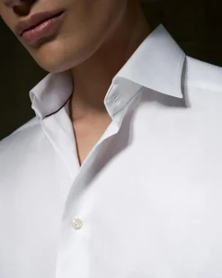 Eton 3000 Slim White Signature Twill Shirt Skjorte Hvit