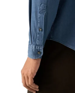 Eton Dark Wash Denim Stretch Shirt Skjorte Denim