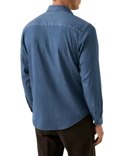 Eton Dark Wash Denim Stretch Shirt Skjorte Denim