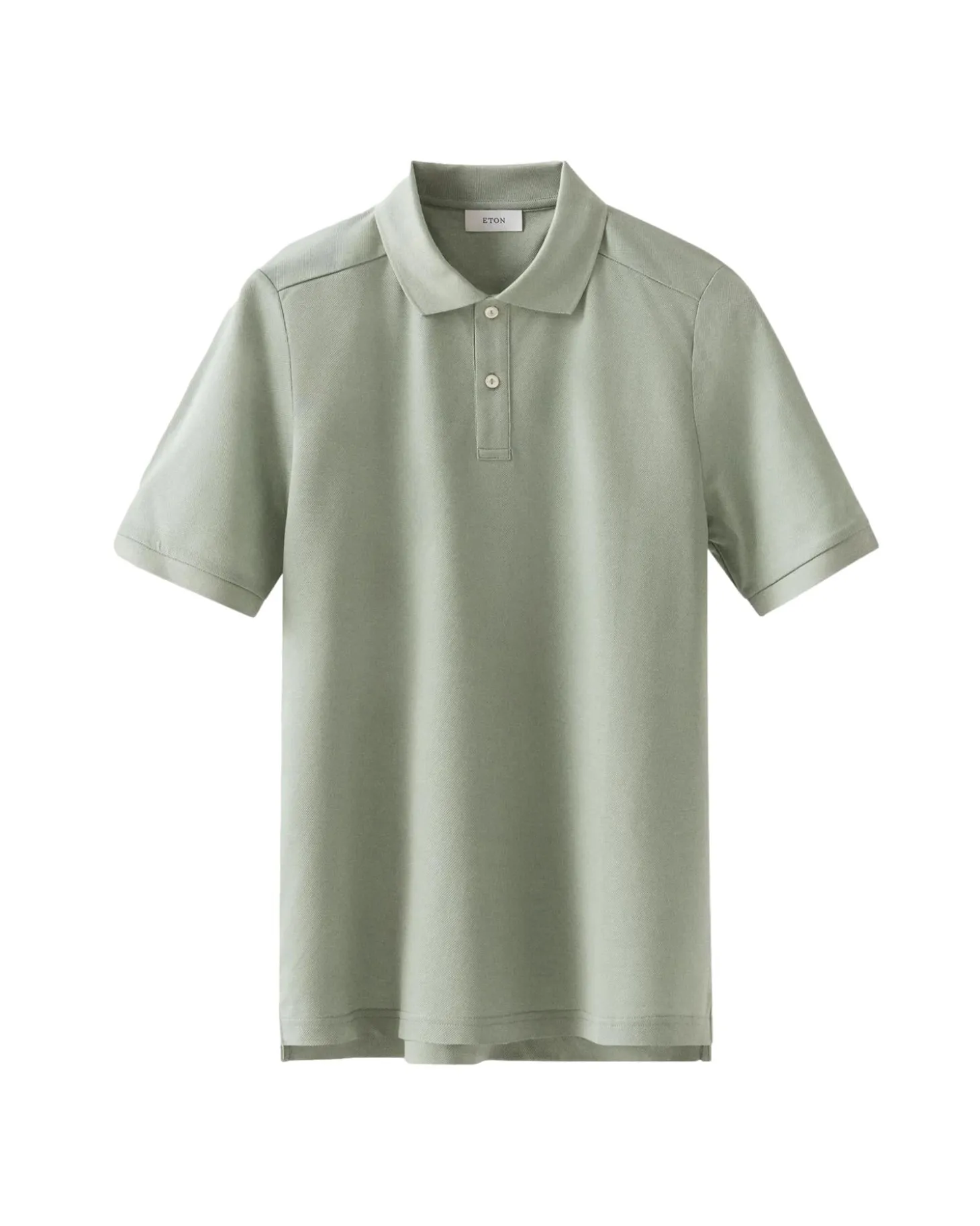 Eton Filo di Scozia Solid Piqué T-shirt Lysegrønn