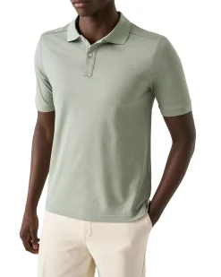 Eton Filo di Scozia Solid Piqué T-shirt Lysegrønn