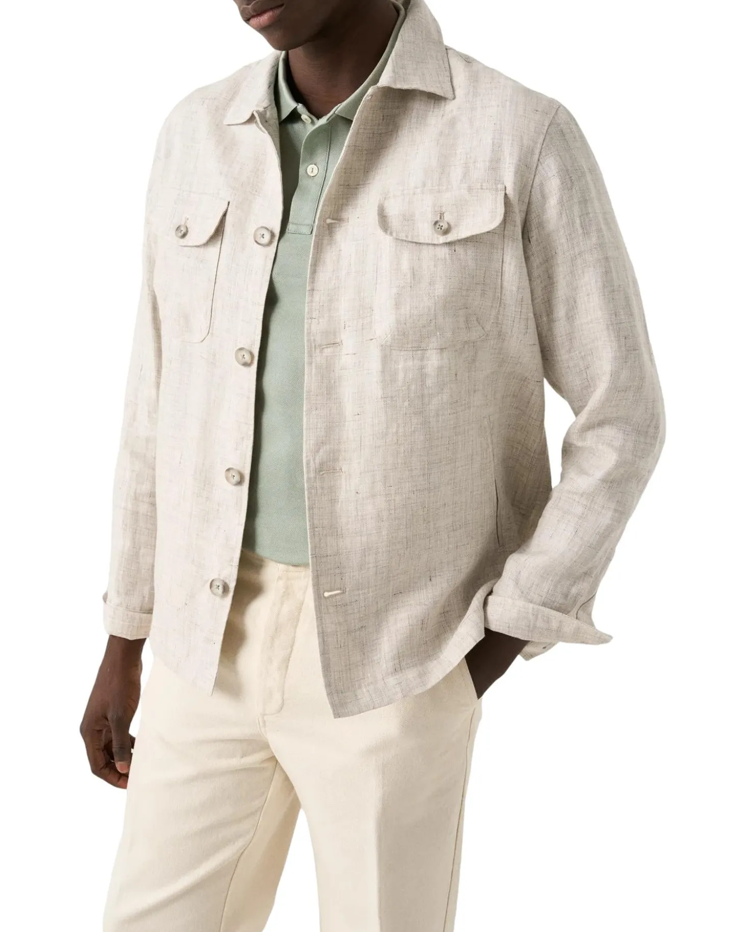 Eton Filo di Scozia Solid Piqué T-shirt Lysegrønn