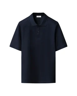 Eton Filo di Scozia Solid Piqué T-shirt Marine