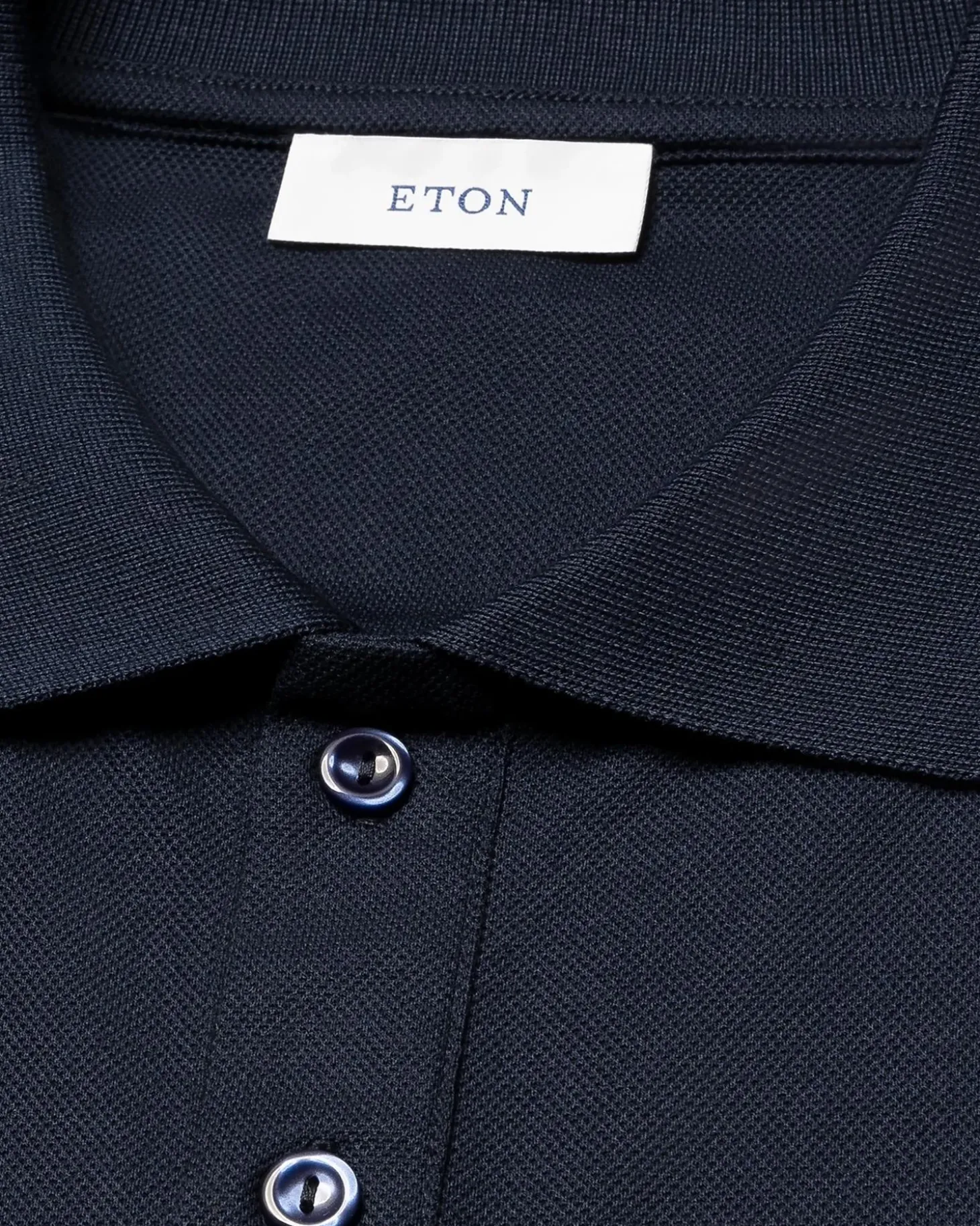 Eton Filo di Scozia Solid Piqué T-shirt Marine