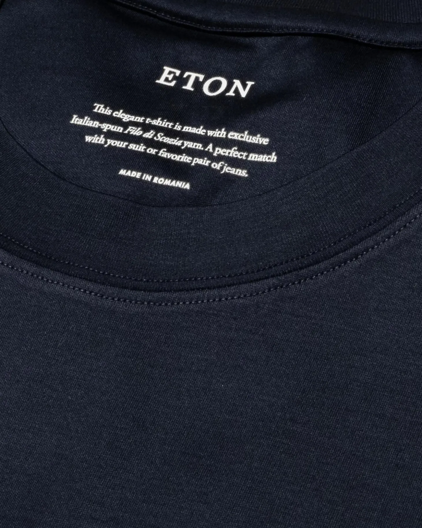 Eton Filo di Scozia T-shirt T-shirt Mørkeblå