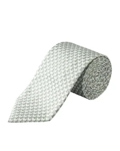 Eton Geometric Print Silk Tie Slips Grønn Mønster