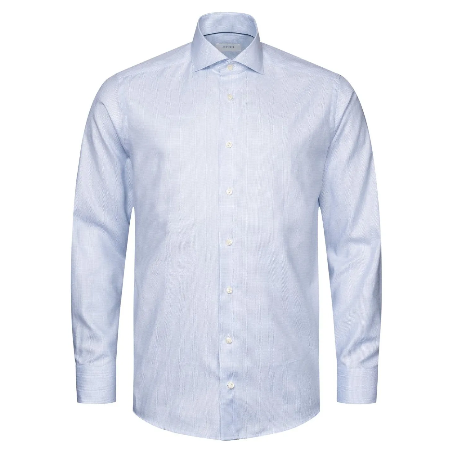 Eton Light Blue Fine Twill Shirt Skjorte Lyseblå