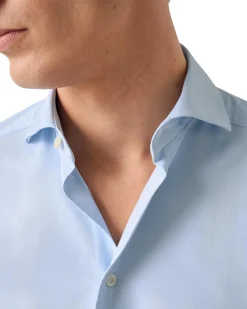 Eton Light Blue Four-Way Stretch Shirt Skjorte Lyseblå