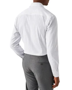 Eton Light Blue Striped Signature Twill Shirt Skjorte Stripet