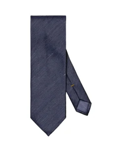 Eton Silk Linen Tie Slips Marine