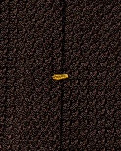 Eton Solid Grenadine Tie Slips Mørkebrun