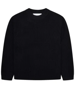 Garment Project Boxy Wool Knit Genser Navy