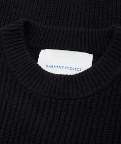 Garment Project Boxy Wool Knit Genser Navy