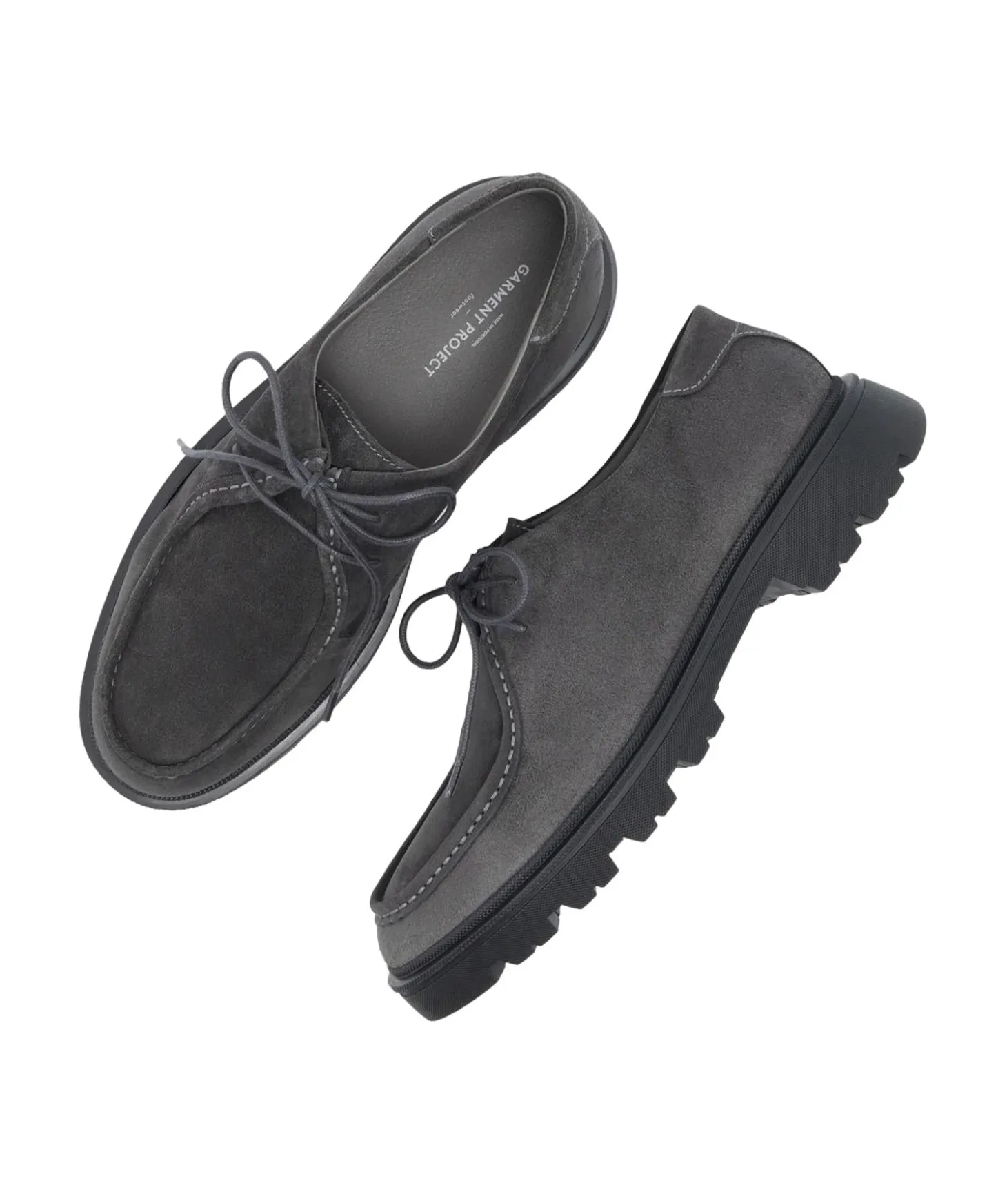 Garment Project Minnesota Low Charcoal Suede Sko Grå