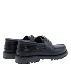Garment Project Ollie Boat Shoe Black Leather Sko Sort