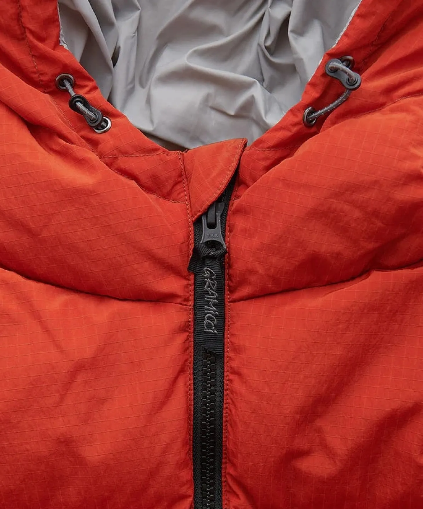 Gramicci Down Puffer Hooded Jacket Jakke Rød