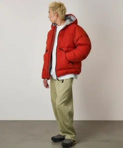 Gramicci Down Puffer Hooded Jacket Jakke Rød