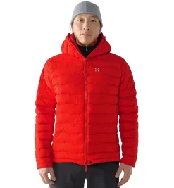 Haglöfs Spitz Down Hood Men Jakke Rød