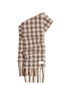 Holzweiler Aster Brown Check Skjerf Brun Mønster