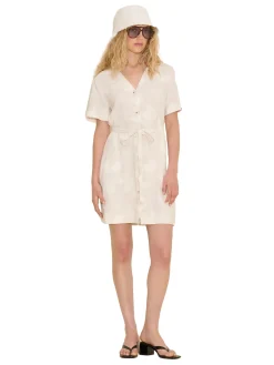 Holzweiler Cari Short Print Dress Kjole Ecru