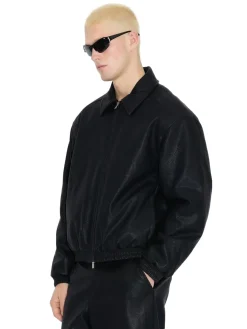 Holzweiler Claus Faux Leather Jacket Jakke Sort