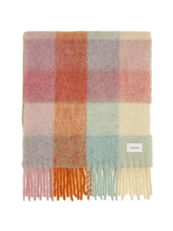 Holzweiler Fresia Pink Check Skjerf Rosa Mønster