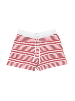 Holzweiler Kelp Striped Shorts Shorts Hvit Og Rød