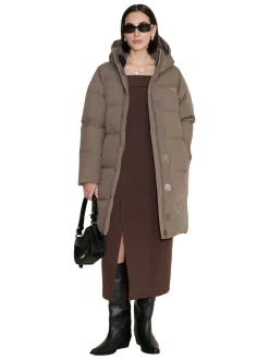 Holzweiler Loen Down Taupe Jakke Lysebrun