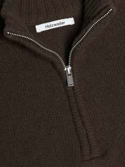 Holzweiler M. Wool Half Zip Genser Brun