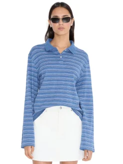 Holzweiler Sunny Polo Genser Blå Mønster