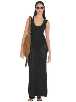 Holzweiler Tine Crochet Dress Kjole Sort