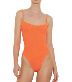 Hunza G Pamela Swim Crinkle Badedrakt Oransje