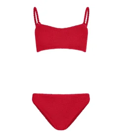 Hunza G Phoebe Bikini Crinkle Bikini Rød