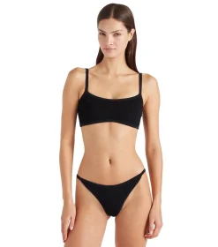 Hunza G Tyler Bikini Tonal Crinkle Bikini Sort