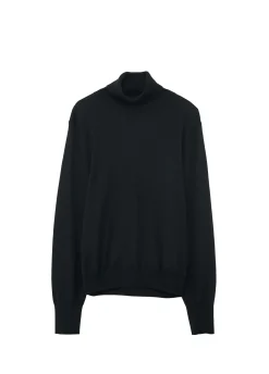 Julie Josephine Light Merino Classic Polo Genser Sort