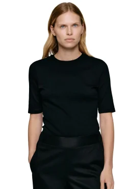 Julie Josephine Marianne Rib Tee T-shirt Sort