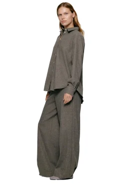 Julie Josephine Sophie Wool Blend Shirt Skjorte Gråbrun