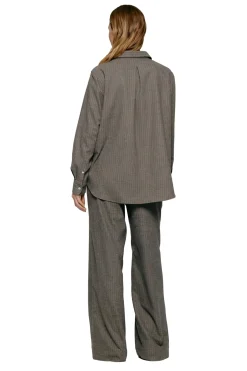 Julie Josephine Sophie Wool Blend Shirt Skjorte Gråbrun